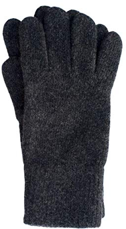 FosterNatur, Herren Handschuhe/Fingerhandschuhe, 100% Wolle extrafine (9,5, Anthrazit)…