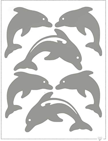 maDDma Reflektierendes Bügelbild, Motiv: Delfin, 1 Stück