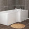 1600 x 540mm L-Shape Shower Bath Front Panel Gloss White Modern Bathroom