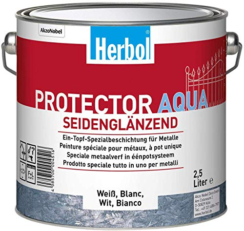 Herbol Protector Aqua LU Metall Lack Metallschutzlack Weiß 2,5 L