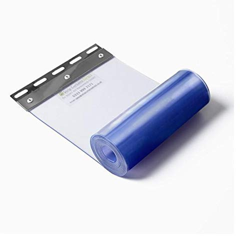 SCD PVC Lamellenvorhang und PVC Streifenvorhang Ersatzlamellen - 2m Länge - 200mm x 2mm Phthalatfreies PVC Transparent für Kühlraum Stall, Pferdestall und Lager