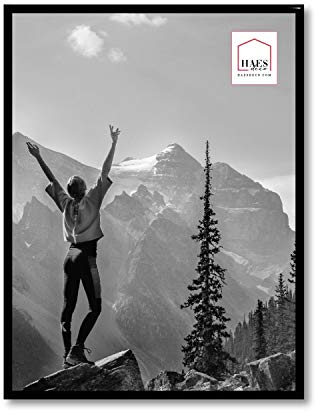 HAES DECO Bilderrahmen/Wandrahmen/Fotohalter aus Kunststoff, Easy Frame, Schwarz, 30 x 40 cm – EF5B