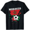 Supporter Maroc Foot Fan Marocain Maillot Drapeau Du Maroc T-Shirt