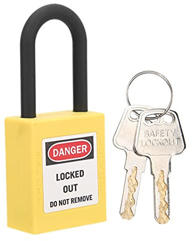 Verrou de consignation, cadenas de consignation portable 38 mm pour outil de sécurité(jaune)