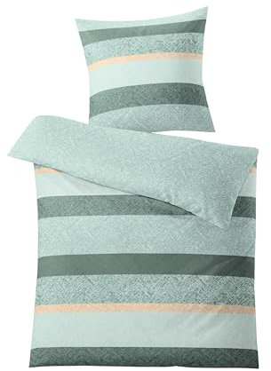Kleine Wolke Bettwäsche Gwen Mako-Satin salbeigrün Größe 155x220 cm (80x80 cm)