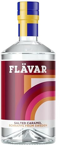 FLÄVAR Salted Caramel Flavoured | 25% | 70cl | SCHNAPPS FROM SWEDEN | For Shots, Mixed Drinks or in Cocktails
