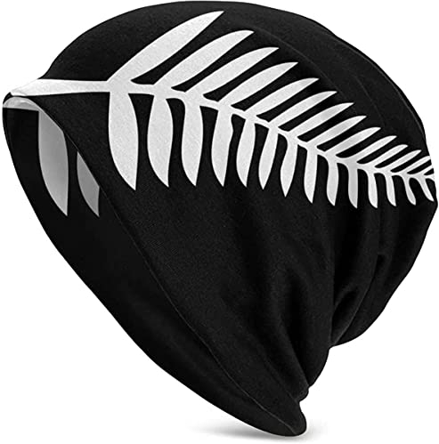 AOOEDM Neuseeland Maori Farn Slouchy Beanie Mütze Strickmütze für Männer Frauen Fisherman Beanie Mütze Skull Cap Hut Unisex Geschenk
