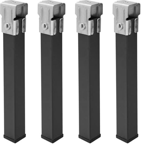 WOLFPACK LINEA PROFESIONAL Juego Patas Somier Cuadradas (4 Unidades) Tubo 30x30 mm. Para Somier de 30x30 mm. Altura 25 cm.