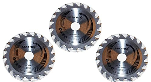 MATRIX Sägeblatt 85 x 15 x 1,2mm | 3 Stück | TCT Ersatzsägeblatt AKCS 12V Li 85mm 20 Zähne