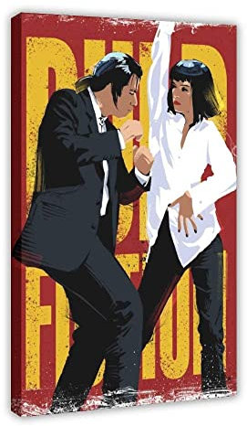 Leinwand Bilder Kunst Senza Cornice Pulp Fiction Dance Mia Wallaces Poster Soggiorno Camera da letto Pittura Opera d'arte 60X90cm