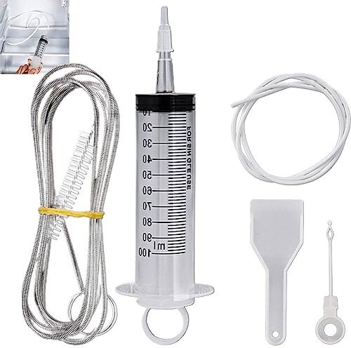 vepoty 5pcs/set Refrigerator Drain Hole Clog Remover Cleaning Tool Reusable Fridge Dredging Kit for Household Cleaner