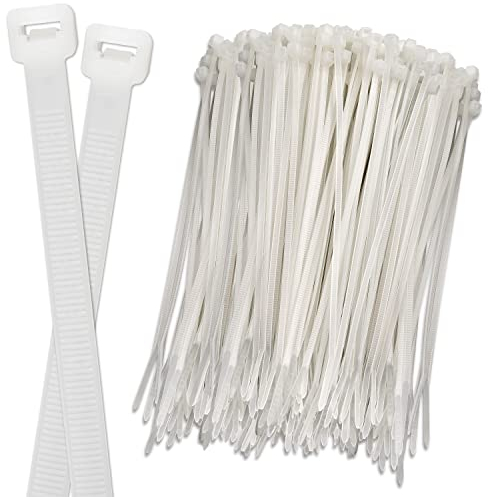 ISOLATECH 100Stk Kabelbinder weiß 400mm x 7,6mm korrosions- & säureschutz, flammwidrig UL 94V2, UV- und witterungsbeständig von -35°C bis +85°C, hohe Zugfestigkeit, innen & außen