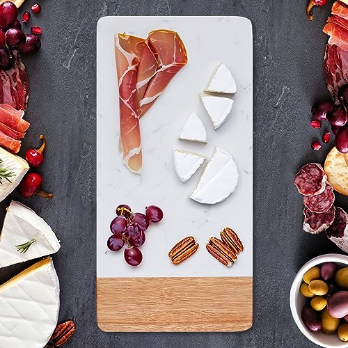 GAM Tagliere in marmo di alta qualità, Taglieri Legno, regalo di nozze per coppie, tagliere decorativo in legno di marmo inciso rettangolare, 30,5 x 15,2 cm, regalo per la nuova casa