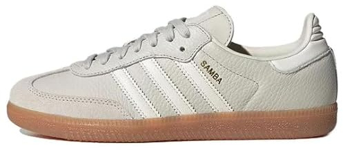 Adidas Samba Sneaker, niedrig, Unisex, Erwachsene, Schwarz, Gips aus Aluminium, Weiß, Wonderbeige, 44 2/3 EU