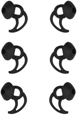 SNHTLS Silicone Earbud Tips Replacement Earbud Tips Compatible with Bose QuietComfort I and Sport Earbuds 3 Pairs Black(S)