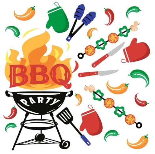20 Servietten Essen Bereit für das Barbecue als Tischdeko. Papierservietten mit Motiv. Auch für Decoupage und Serviettentechnik 33x33cm
