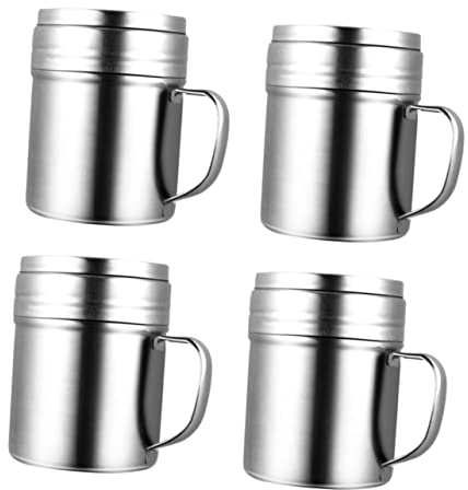 LIFKOME 4 Pcs Jar Football Silicone Petter Bottles Kitchen Seasoning Jar Ice Cube Trays with Lids Jar Shaker Automatic Condiment Bottles Peppercorns Stainless Steel Fashion