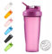 Protein Shaker Bottle 600ml, Secure Leakproof Protein Shake Mixer Bottle, Steel Mixing Ball For Lump Free Smooth Shake, Easy To Clean, BPA Free, Dishwasher Safe for Gym & Sports Shaker Bottle (Purple)