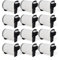 12 Rollen DK-22243 Endlos-Etiketten (102mm x 30,48m pro Rolle) Schwarz auf Weiß, Kompatibel mit Brother QL-Druckern, Thermopapier für klare Versandlabels, Adressetiketten, Bilder und Barcodes