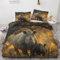 zcwl Nashorn Bettwäsche 135x200 Sommer, Tiere Bettbezug Set 2 teilig, Weiche Kuschelige Mikrofaser Bettwäsche-Sets, Wendebettwäsche und 1 Kissenbezug 80x80 mit Reißverschluss