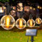 Solar String Lights Outdoor Garden - 15M/50ft LED Festoon Light Solar Powered 8 Modes Dimmable Timer Waterproof G40 Bulbs Hanging Lighting with Remote Control for Outside Patio Gazebo
