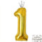 Vthoviwa Krone Luftballon Zahlen 1 Golden, Luftballon 1. Geburtstag Foil Ballon, 0123456789,Party Decoration Helium Unterstützen