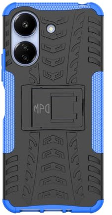 Max Power Digital Custodia per Xiaomi Redmi 13c / Poco C65 con Supporto Bumper Case Cover Armor Rigida Resistente Doppio Strato Protettiva Ibrida Agli Urti (Xiaomi Redmi 13c / Poco C65, Blu)