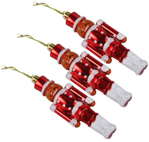 TOPBATHY Lot De 3 Décorations Festives en Forme De Soldat Casse-Noisette pour Décoration De Noël Pendentif À Suspendre