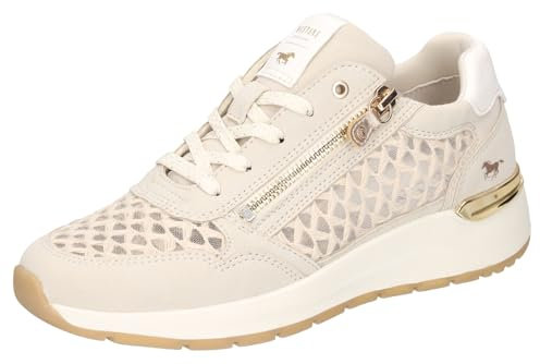 MUSTANG Femme 1487-304 Chaussures Basses à Lacets, Ecru, 41 EU