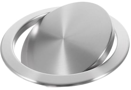 CHFYIJYHM Cestino for rifiuti con coperchio con coperchio a ribalta con bilanciamento, cestino for rifiuti integrato nel piano di lavoro, cestino for rifiuti in metallo inossidabile for un uso versati
