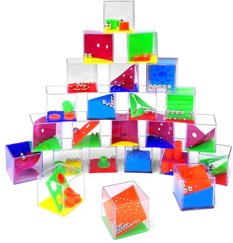 Newpop 24 Pezzi Puzzle Mini Giochi Di Pazienza Regali Per Gli Ospiti Compleanno Gioco Di Abilità Bambini Palla Cubi Puzzle