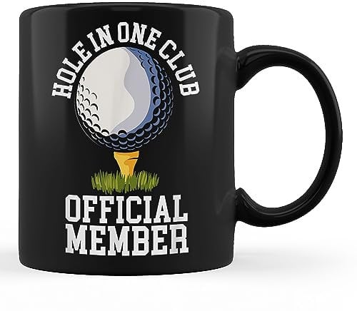 Stoneware Coffee Mug Hole in One Club Golf Club Golfer Hole in One Coffee Mug Personalized Ceramic Mug Funny White Mug with Handle for Beer Water 330Ml