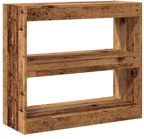 vidaXL Book Cabinet/Room Divider Old Wood 80x30x72 cm