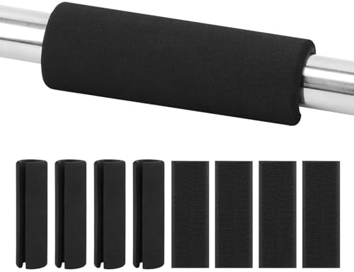 4 Stück Stoßgriffe mit Klettband, Schaumstoff-Griffe, Wickelrohrpolster, Puffergriffabdeckungen für Fitness, Zuhause, Garten, Fahrrad, Trainingsgeräte, Kinderwagen, Lenkererersatz