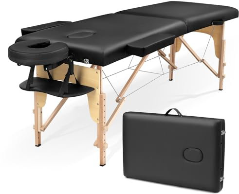 Perfur Casa Table de Massage Pliable - 2-Zones Table Massage Professionnelle pour Spa et Physiothérapie et Tatouage