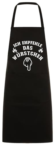 Generisch Grillschürze mit Spruch Würstchen Schürze Geschenke Papa Opa Freund lustig