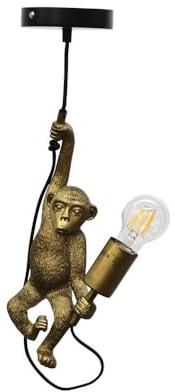 firstchoicelighting Norman - Black and Gold Monkey Pendant