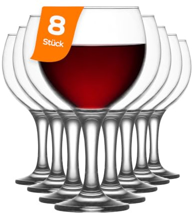 NORDIC SCHILLER Premium Rotweingläser, Aperol Spritz Gläser 635ml 8er Set BLEI FREI Spülmaschinenfest BallonWeingläser, Gin und Tonic Gläser, Ballon Weinglas Cocktailgläser für Wein, Cocktail, Wasser