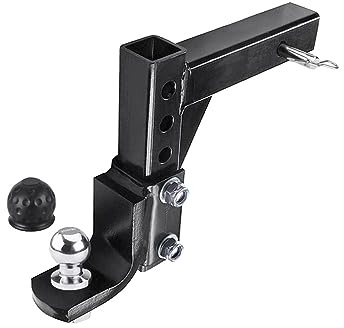 Anhängerkupplung, 25,4 cm Verstellbare 4-stufige Anhängerkupplung Mit Kugelhalterung for 5,1 cm Empfänger Mit 50 Mm Kugel, Wohnmobil-Teile, Wohnmobil-Wohnwagen-Zubehör(Set with 2Inch Ball)