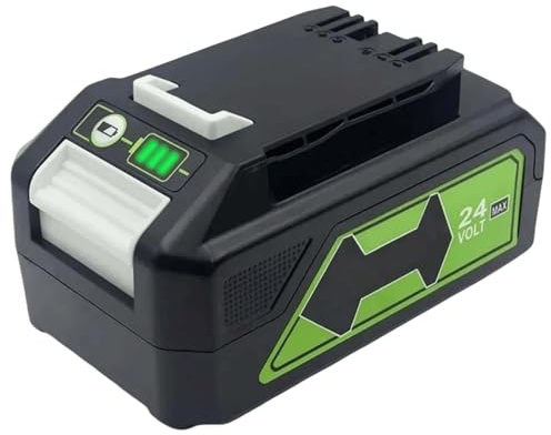1 Pièce 24 V 6,0 Ah 12 Cellules Rechargeable Lithium-ION Batterie De Rechange pour Outils Électriques Compatible avec Greenworks 29842 29852 29322 21342 BAG711 BAG708
