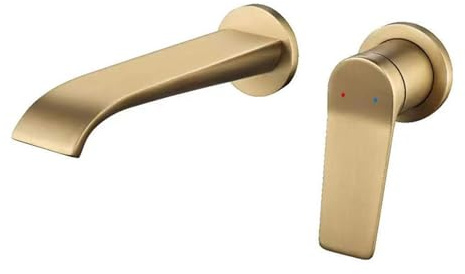 ZYCDP Mitigeur Lavabo Encastrable Monocommande Robinet Lavabo Salle de Bain Cascade Or Brossé