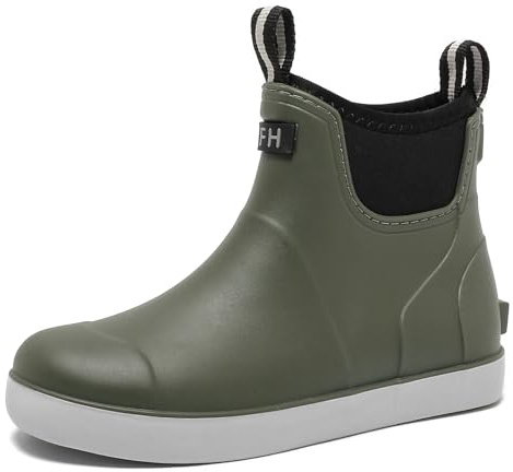 Yenxapei Unisex Gummistiefel Kinder gefüttert Jungen Mädchen,Halbhoch Regenstiefel Wasserdicht Antirutsch Stiefel,für Angeln, Bootfahren, Camping, Landwirtschaft, Gartenarbeit, Schultheater.