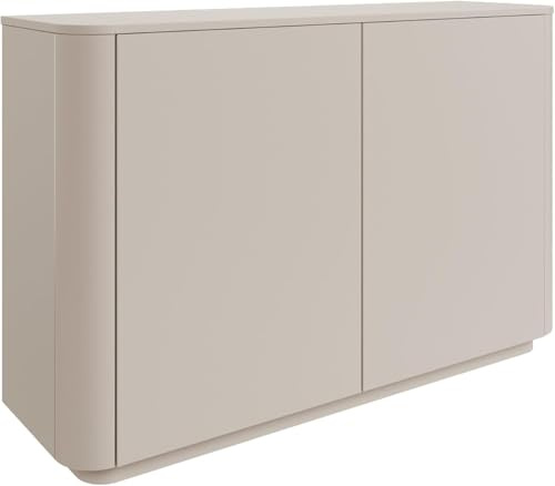 Selsey Kommode Mit Schubladen, 140 cm Breite, Zweitürige Kommode Kaschmirgrau, Minimalistisches Design, Kommoden & Sideboards, Kaschmirmatt, Robuste Spanplatte