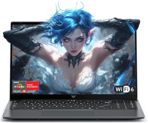Tivique 15.6 Inch Laptop, AMD Ryzen 5 7430U, 16GB RAM 512GB SSD | (6C/12T up to 4.3GHz), FHD IPS Display, Windows 11 Pro, WiFi 6, BT 5.2, Business & Student Laptop for Work, Study and Office