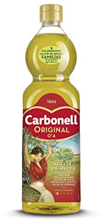 Carbonell - Aceite de Oliva 0,4, de Uso Versátil, para Uso Caliente como Guisos, Frituras y Horneados - Botella de RPET, 1 L