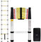 Todeco - Teleskopleiter, Klappleiter - Maximale Belastbarkeit: 150 kg - Material: Aluminiumlegierung - 2,6 Meter, GRATIS Tragetasche, EN 131