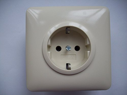 Gira 044015, Schuko-Steckdose, Vollplatte, cremeweiß