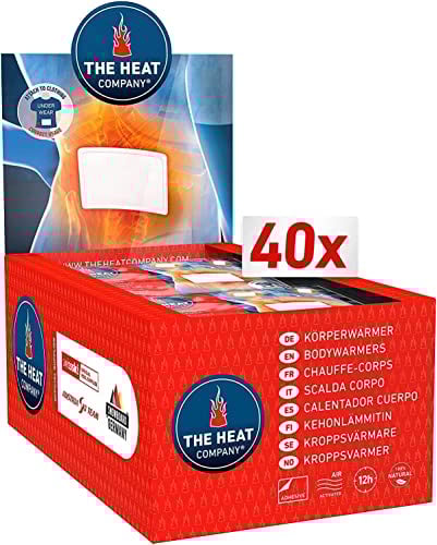THE HEAT COMPANY Bodywärmer - 40 Stück - Wärmepflaster Rücken & Nacken - EXTRA WARM - Körperwärmer - Rückenwärmer - 12 Stunden wohlige Wärme - luftaktiviert - rein natürlich