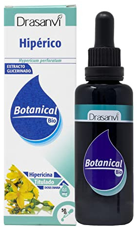 DRASANVI BOTANICAL BIO HIPÉRICO CERTIFICADO BIO - Ayuda a mantener un buen ánimo - Extracto estandarizado - VEGANO - SIN GLUTEN - 50ml