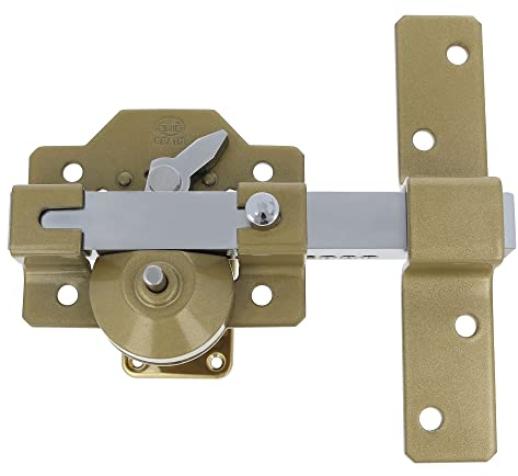 Amig - Cerradura de Sobreponer - 88 x 153 mm - Martelé - Cilindro de seguridad de 50 mm y Pestillo de Apertura - Resistente a la Extracción, Arranque y Rotura - Puertas de Entrada